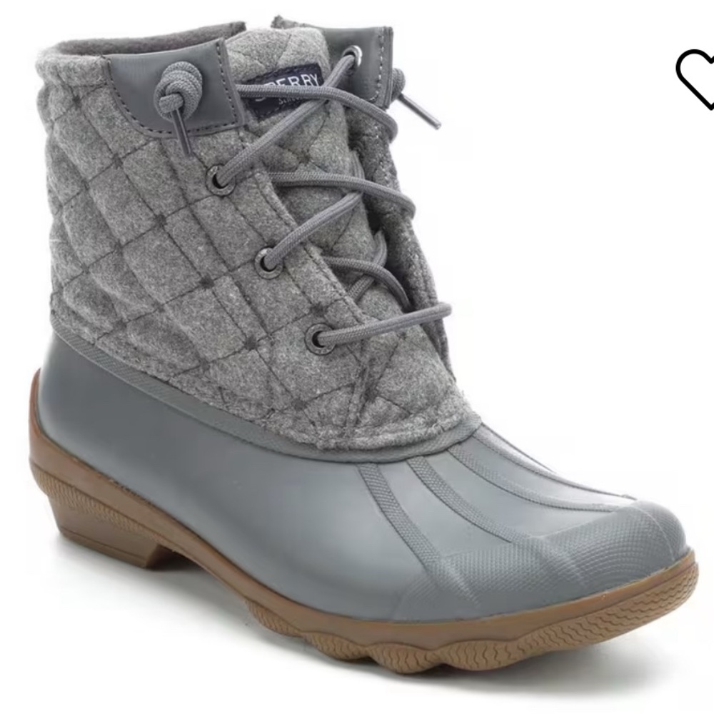 Sperry Gray Skyler Gulf Quilted Duck & Rain Boots